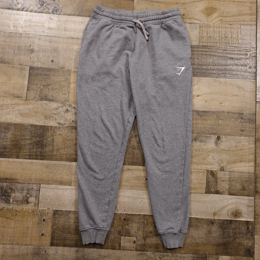 Gymshark‎ Crest Joggers Sweatpants Men’s Medium Gray Athletic Training